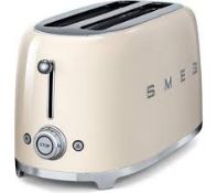 SMEG TSF02CRUK 4-Slice Toaster - Cream. RRP £169.99. (LOC: RS1.10-QA2196 - SP)