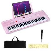 Boxed COSTWAY 61 Key Keyboard Piano, Portable Digital Piano (LOC: SR7.2.2-QA2273 - 1P)