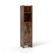 Boxed Bathroom Cabinet 20x18x80cm Brown (LOC: SR7.2.2-QA2264 - 1P)