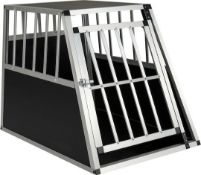 Boxed Costway Dog Wire Cage Silver Heavy Duty 91x65x69.5cm (LOC: SR7(1.3)-KK4665 - 1LP)
