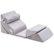 Boxed Costway 6 Piece Grey Memory Foam Bed Wedge Pillow Set (LOC: SR7(1.2)-KK4647 - MP)