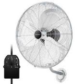 Boxed Costway 20 Inch Heavy Duty Metal Wall Mount Fan With 3 Fan Speed (LOC: SR7.2.6-QA2350 - 1P)