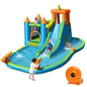 Boxed COSTWAY Kids Inflatable Slide Bounce House with Long Slide with Air Blower (LOC: SR7(1.4)-