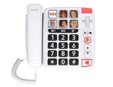 Boxed SWISSVOICE XTRA 1110 Big Button Landline Phone - Amplified Phone For Hearing Aid. (LOC: SR5.