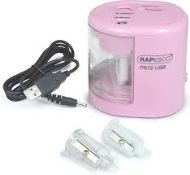 Boxed Rapesco 1446 PS12-USB Automatic/Electric Pencil Sharpener with USB or Battery. (LOC: SR5.4.2-