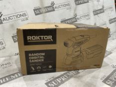 4 X ROKTOR 300W 125mm Random Orbital Sander 230V, Achieve a superior, swirl-free finish with this