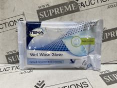 60 X BRAND NEW TENA Wet Wash Gloves 8 Pack These super soft hygiene gloves are made from a thick