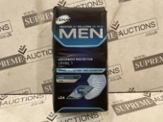 12 X BRAND NEW TENA Men Active Fit Absorbent Protector, Level 1 (24 Count) | Ultra Thin Incontinence