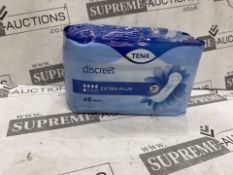 30 X BRAND NEW TENA DISCREET EXTRA PLUS 3XPROTECTION PACK OF 8 (LOC: 13.10.-HH2182 - 1LP)