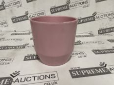 48 X BRAND NEW PREMIUM PINK CERAMIC POTS HOLDS PLANTS UPTO 12CM (LOC: 42.17-AA1713 - MP)