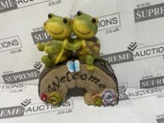 15 X BRAND NEW G AND H DÉCOR DOUBLE TURTLE WELCOME GARDEN ORNAMENTS (LOC: 46.13-AA2228 - 2P)