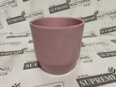 48 X BRAND NEW PREMIUM PINK CERAMIC POTS HOLDS PLANTS UPTO 12CM (LOC: 42.14-AA1711 - MP)