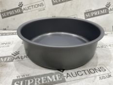 50 X BRAND NEW 23CM ROUND CAKE TIN GREY (LOC: 20.5-HH2210 - 3P)