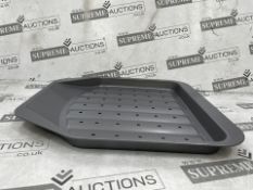 50 X BRAND NEW GREY LARGE CHIP TRAYS WITH HOLES (LOC: 49.11-HH2042 - 1P)