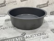 50 X BRAND NEW 23CM ROUND CAKE TIN WITH LOOSE BASE GREY (LOC: 43.21-HH2213 - 1P)