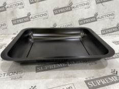 50 X BRAND NEW 38CM BLACK ROASTING TRAYS (LOC: 49.22-HH2031 - 1P)