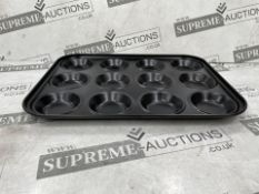 50 X BRAND NEW BLACK SMALL BUN TRAYS (LOC: 49.6-HH2039 - 1P)