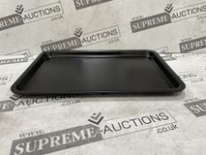 50 X BRAND NEW 31CM BLACK OVEN TRAYS (LOC: 49.1-HH2028 - 1P)