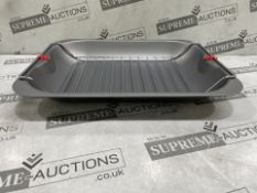 50 X BRAND NEW 38CM LARGE ROASTING DISH AND RACK GREY (LOC: 18.12-HH2216 - 1P)