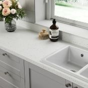 TRADE PALLET TO CONTAIN 9x KRONO FINESSE LAMINATE WORKTOPS - 1x 22MM WHITE ANDROMEDA ABS