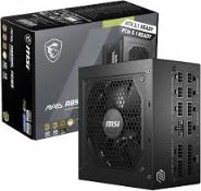 MSI MAG A850GL PCIE5 Power Supply Unit, 850W, 80 Plus Gold, Fully Modular, ATX 3.0, PCIe 5. (LOC: