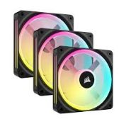 Corsair iCUE LINK QX120 RGB 120mm Magnetic Dome RGB Fans - Triple Fan Starter Kit (LOC: B3Cage.2-