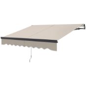 Outsunny 2.5 x 2m Electric Awning with Remote Controller, Aluminium Frame DIY Retractable Awning (