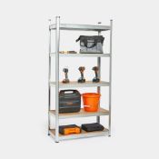 Boxed 5-Tier Galvanised Steel Shelving Unit – Silver (180 X 90 X 40cm) (LOC: SR5(2.6)-KK3867 - 1LP)