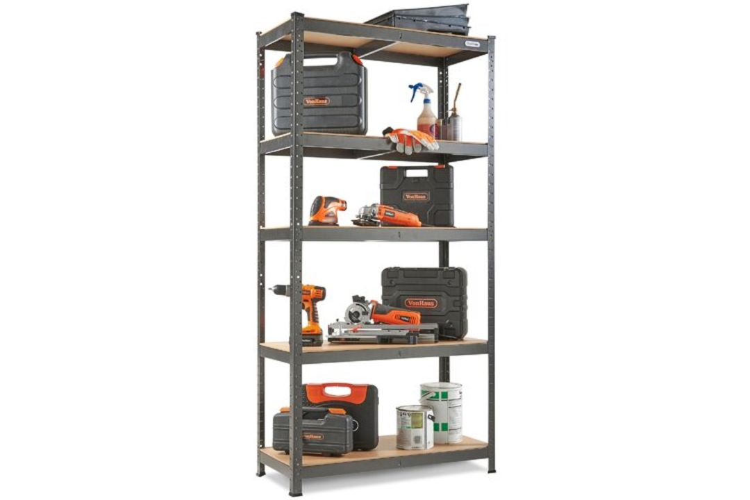 Boxed 1.8M 5 Tier Racking Hammerite - Black (LOC: RS1.2-KK5945 - 1LP)