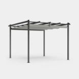 Boxed Metal Pergola with Retractable Roof Canopy - 3m x 3m (LOC: RS1.2-KK5956 - MP)