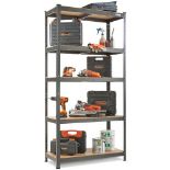 Boxed 1.8M 5 Tier Racking Hammerite - Black (LOC: RS1.2-KK5929 - 1LP)