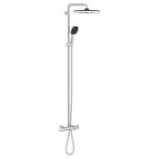 Boxed Grohe Vitalio Comfort 250 HP Rear-Fed Exposed Chrome Thermostatic Shower System with Bath