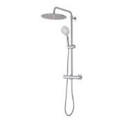 Boxed Cooke & Lewis Solani Chrome effect Thermostatic Mixer Shower. RRP £190.00. (LOC: SR9.4.5-