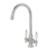 Boxed Cooke & Lewis Apsley Chrome effect Kitchen Dual lever Tap. RRP £110.0. (LOC: SR9.4.5-