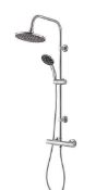 Boxed GoodHome Lidia Chrome effect Wall-mounted Thermostatic Mixer Shower. RRP £175.00. (LOC: SR9.