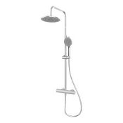Boxed Chrome effect Wall-mounted Thermostatic Mixer Multi head shower (LOC: SR9.4.5-QA2842 - 1P)