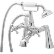 Boxed GoodHome Etel Gloss Chrome Bath mixer tap with shower kit. (LOC: SR9.4.5-QA2823 - SP)