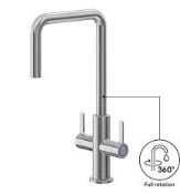 Boxed GoodHome Kamut Chrome-plated Kitchen Dual lever Tap (LOC: SR9.4.5-QA2849 - SP)