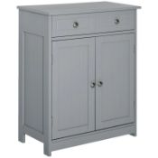 Boxed kleankin 75x60cm Freestanding Bathroom Storage Cabinet Unit w/ 2 Drawers Cupboard Adjustable