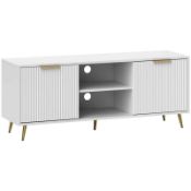 Boxed HOMCOM Modern TV Stand Cabinet for TVs up to 55", TV Unit with 2 Open Shelves and 2