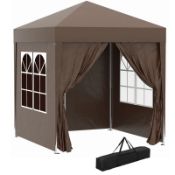 Boxed Outsunny 2 x 2 m Garden Pop Up Gazebo, Wedding Party Tent Marquee, Water Resistant Awning