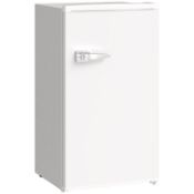 Boxed HOMCOM Under Counter Fridge, 85L Small Retro Refrigerator with Chiller Box, Adjustable