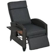 Boxed Outsunny Outdoor Recliner Chair with Adjustable Backrest (LOC: R49.7-QA3183 - 1LP)