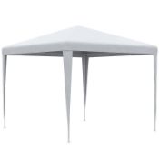 Boxed Outsunny 2.7m x 2.7m Garden Gazebo Marquee Party Tent Wedding Canopy Outdoor, White (LOC: