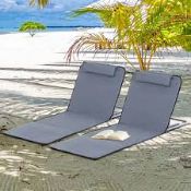 Boxed Outsunny 2-Piece Folding Beach Mats (LOC: R49.7-QA3189 - SP)