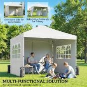 Boxed Outsunny Pop Up Gazebo Waterproof Height Adjustable Canopy (LOC: R49.7-QA3193 - 1LP)