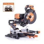 Evolution R255SMS-DB+ 255mm Double Bevel Sliding Compound Mitre Saw (LOC: SR3.2.8-QA3556 - 1LP)