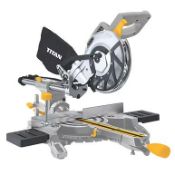 Titan TTB794MSW 210mm Electric Single-Bevel Sliding Mitre Saw 240V (LOC: SR3.1.7-QA3589 - 1LP)