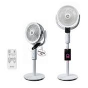 Devola 8 Inch DC Pedestal Fan, Remote Control, 12 Speeds, 4 Heights (LOC: SR3.1.2-QA3672 - 1P)