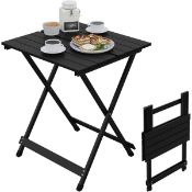 Boxed Washingtonville Rectangular Metal Folding Outdoor Camping Table , 50.5cm cm W 47cm cm D